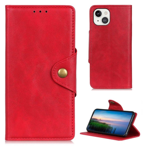 Alpha iPhone 13 Mini læder flip etui - Rød Red