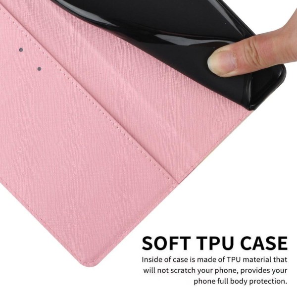 Wonderland iPhone 13 Pro flip etui - To Sommerfugle Pink