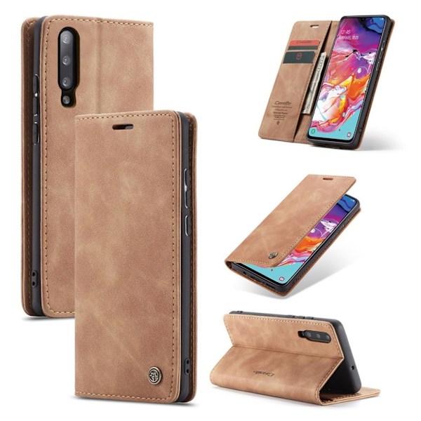 CaseMe vintage Samsung Galaxy A70 fodral - Brun Brun