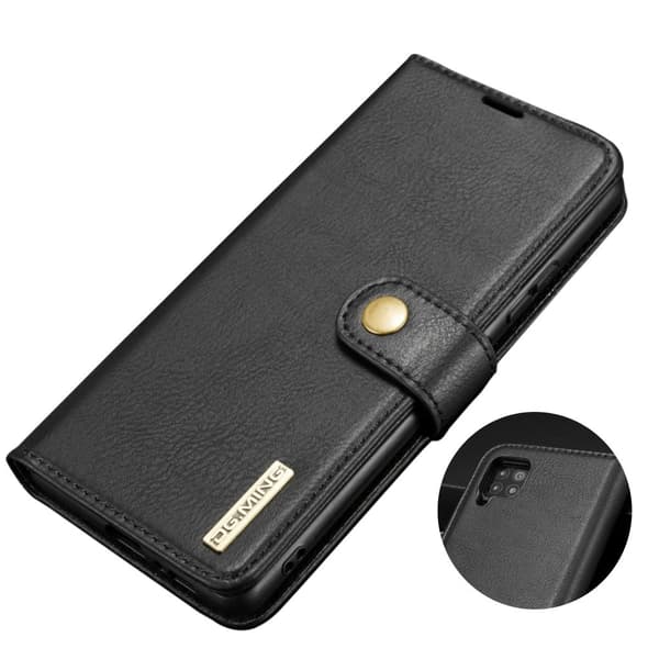 DG.MING Huawei P40 Lite / Nova 6 SE 2-i-1 pung etui - Sort Black