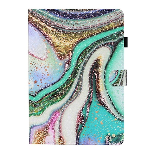 Samsung Galaxy Tab A7 10.4 (2020) viileä kuvio nahkainen flip case - Kiiltävä Jauhe Multicolor