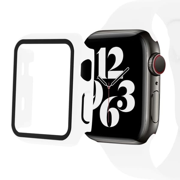 Apple Watch Series 8 (45mm) simple cover with tempered glass - White Vit