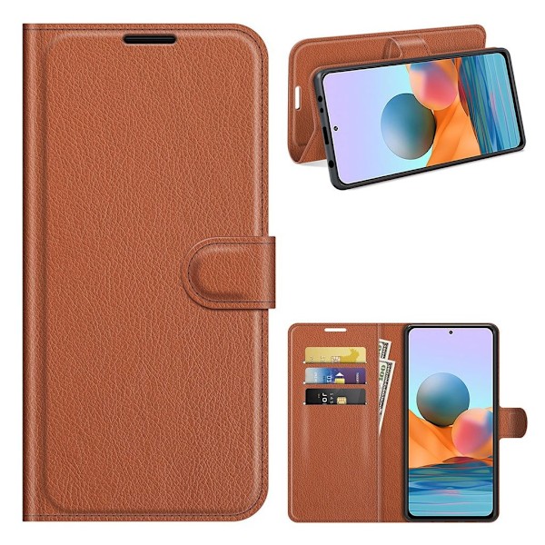 Classic Xiaomi Redmi Note 10 Pro Flippetui - Brun Brown