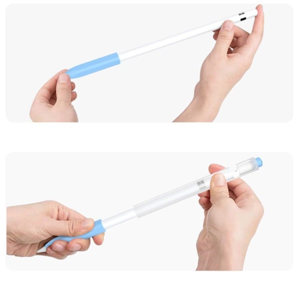 Silicone stylus pen cover for Apple Pencil - White White