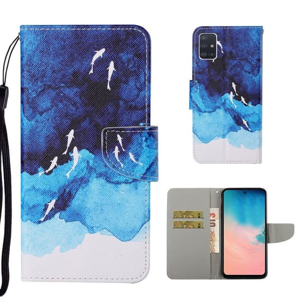 Wonderland Samsung Galaxy A71 Flip Etui - Ocean Blue