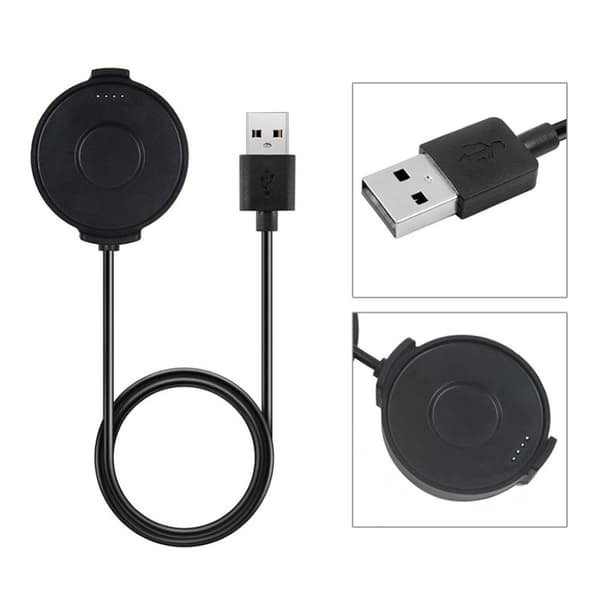 Ticwatch Pro magnet oplader samt 1 meter opladerkabel Black