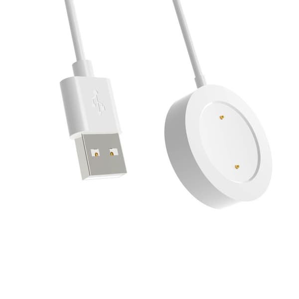 1m USB-lataus + telakointiasema Haylou RS3 / LS04 Solar - Valkoinen White