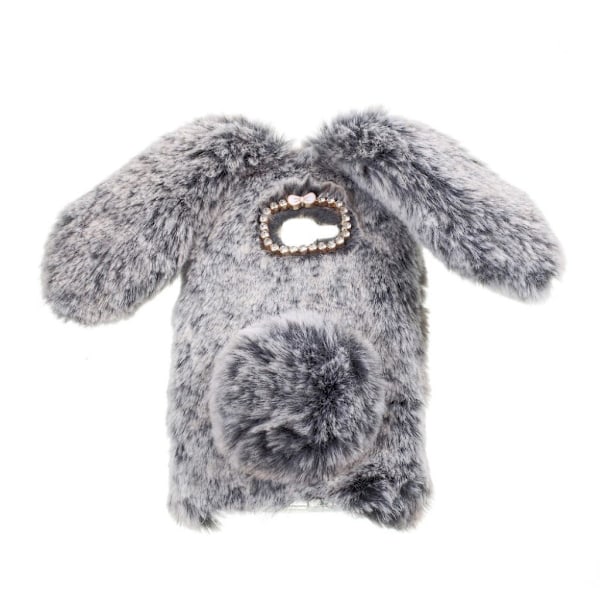 Fluffy Rabbit Samsung Xcover 4 / Samsung Galaxy Xcover 4S skal - Silver/Grå Silvergrå