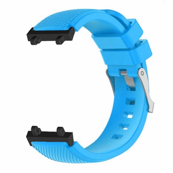 Huami Amazfit Active Edge A2212 Watch Band Twill Texture Silicone Strap Replacement - Himmelblå Blue