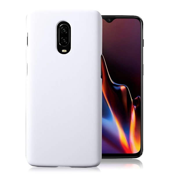 OnePlus 6T gummerat fodral - Vit Vit