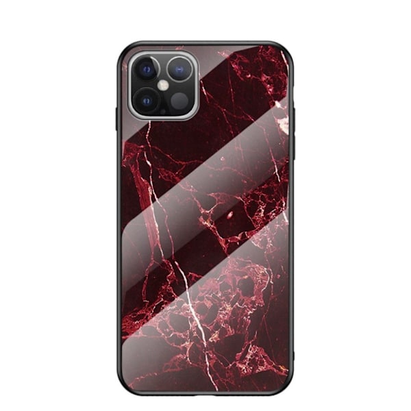 Fantasy Marmor iPhone 12 Pro Max skal - Röd Röd