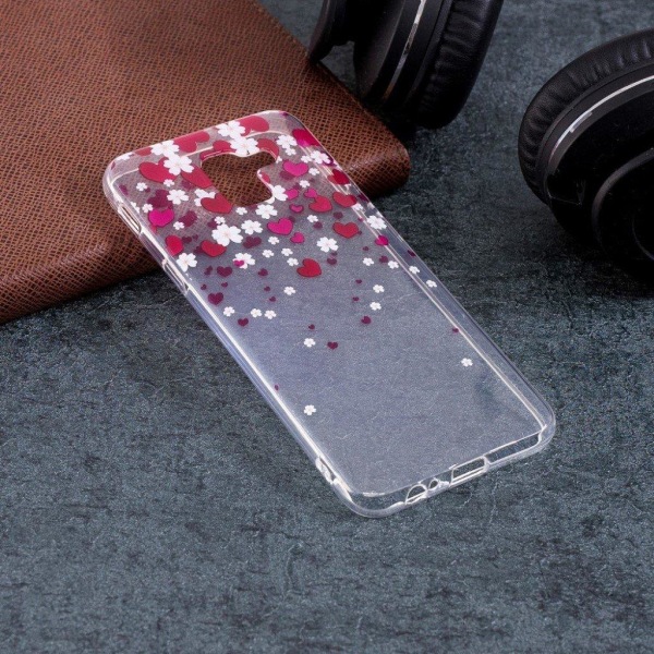 Samsung Galaxy J6 (2018) mobilskal silikon på - Hjärta och blomm multifärg