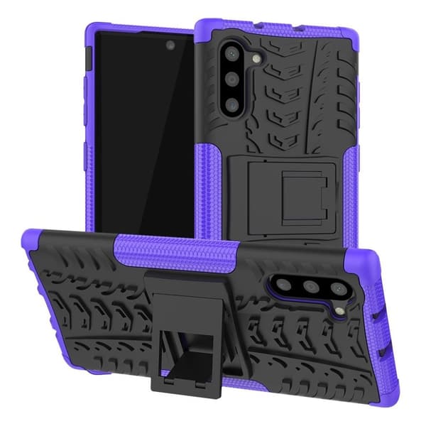 Offroad Samsung Galax Note 10 kuoret - Musta / Violetti Purple