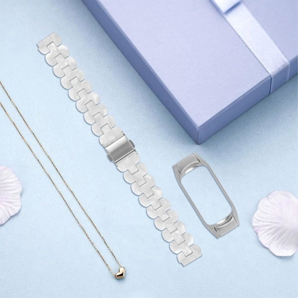 Xiaomi Mi Smart Band 6 / Band 5 cool resin watch strap - White White
