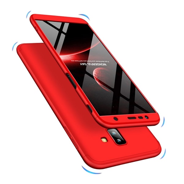 Gkk Samsung Galaxy J6 Plus (2018) Löstagbar Matt Fodral - Matt Röd Röd