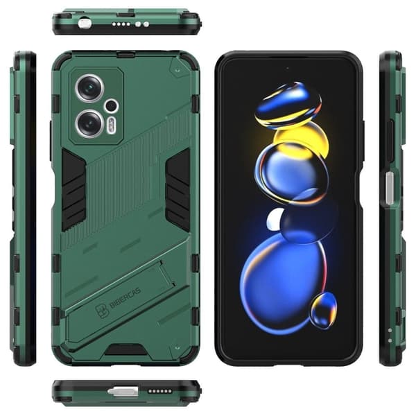Shockproof Hybrid Deksel med A Modern Touch til Xiaomi Poco X4 Gt / Note 11t Pro / 11t Pro Plus - Grønn Green