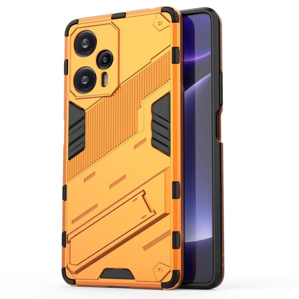 Shockproof Hybrid Deksel med A Modern Touch til Xiaomi Poco F5 / Redmi Note 12 Turbo - Oransje Orange