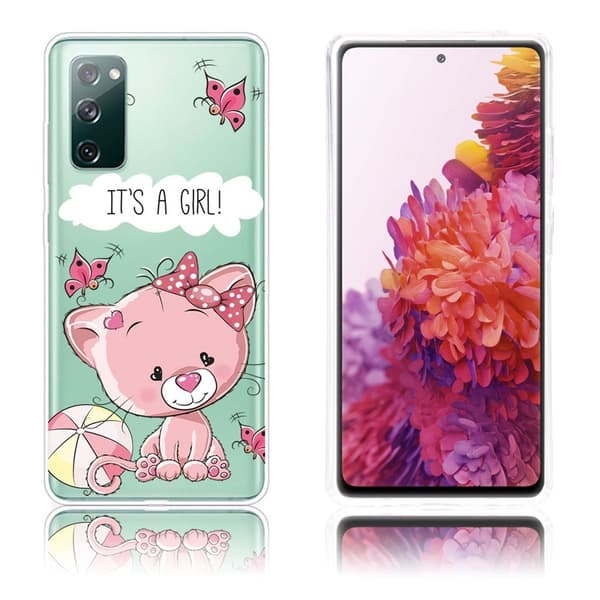 Deco Samsung Galaxy S20 FE 5G / Samsung Galaxy S20 FE skal - Tecknat Djur Rosa