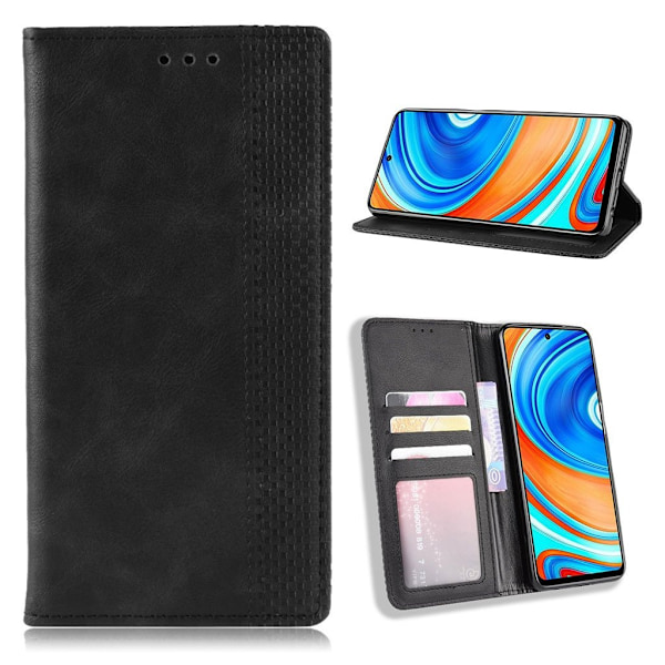 Bofink Vintage läder Xiaomi Redmi Note 9S / Xiaomi Redmi Note 9 Pro / Xiaomi Redmi Note 9 Pro Max fodral - Svart Svart