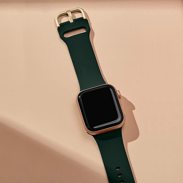 Apple Watch Ultra simple silikonerem - Sortliggrøn Green
