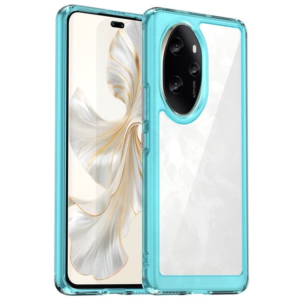 Honor 100 Pro älykäs akryylikansi - Läpinäkyvä Sininen Blue