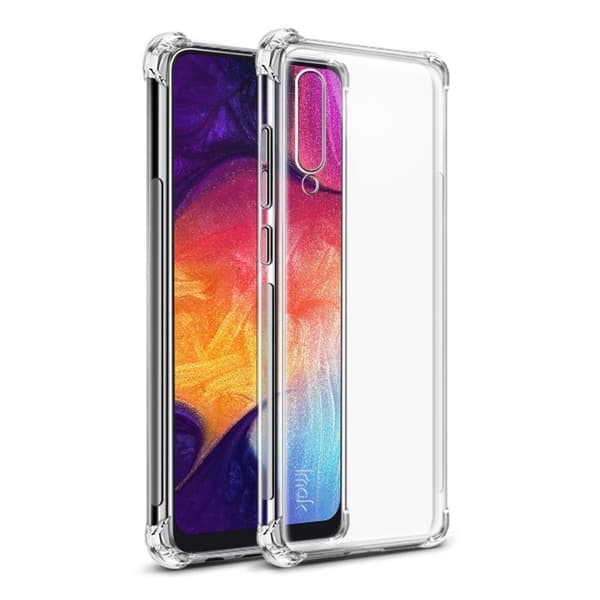 IMAK Samsung Galaxy A50 støtsikker deksel  - Gjennomsiktig Transparent