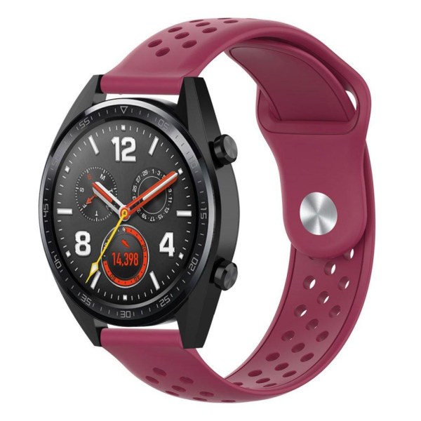 Samsung Galaxy Watch (42mm) silikoninen ranneke - Viininpunainen Red