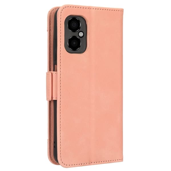 Stilig Læretui med Lommebok til Xiaomi Poco M4 5G - Rosa Pink