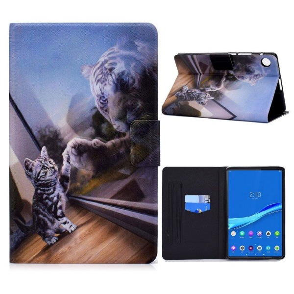 Lenovo Tab M10 FHD Plus beautiful pattern leather case - Cat and Multicolor