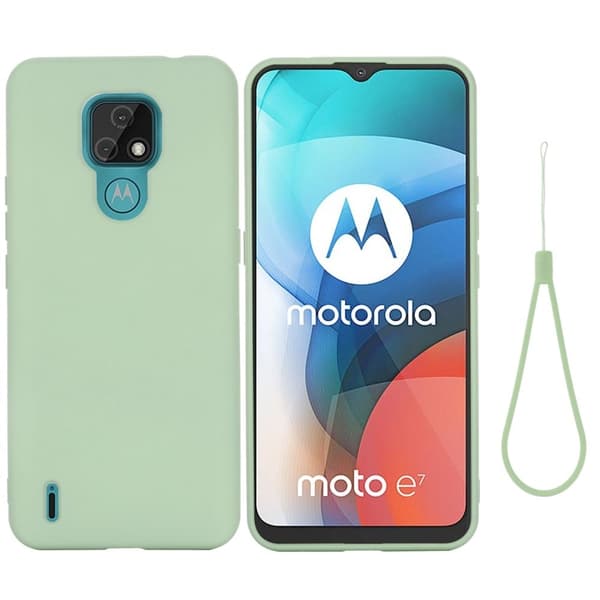 Matte Liquid Silikone Cover til Motorola Moto E7 - Grøn Green