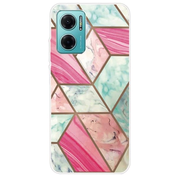 Marmormotiv Xiaomi Redmi Note 11E skal - Färgglad Marmorplatta multifärg