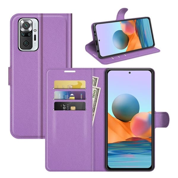 Classic Xiaomi Redmi Note 10 Pro Flip Etui - Lilla Purple
