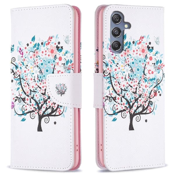 Wonderland Samsung Galaxy M34 Flip Etui - Blomst Træ Pink