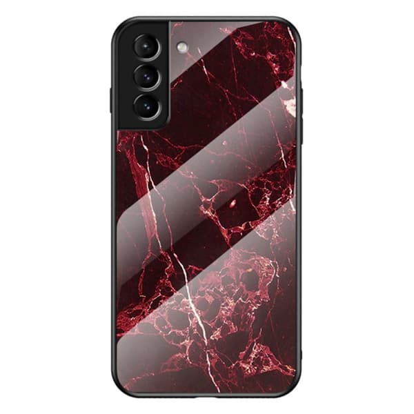 Fantasy Marble Samsung Galaxy S22 Plus Cover - Blood Rød Marmor Red