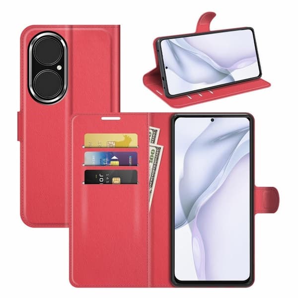 Classic Huawei P50 Flip Etui - Rød Red