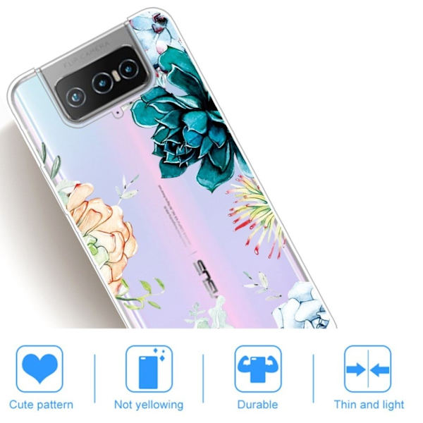 Deco Asus Zenfone 7 Pro skal - Levande Blomma multifärg