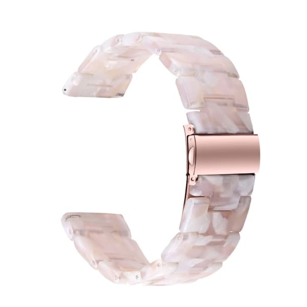 20 mm glat resin urrem til Amazfit-ur - Lyserød / Hvid Pink