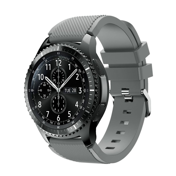 Samsung Gear S3 trendig silikon klockarmband - Grå Silvergrå
