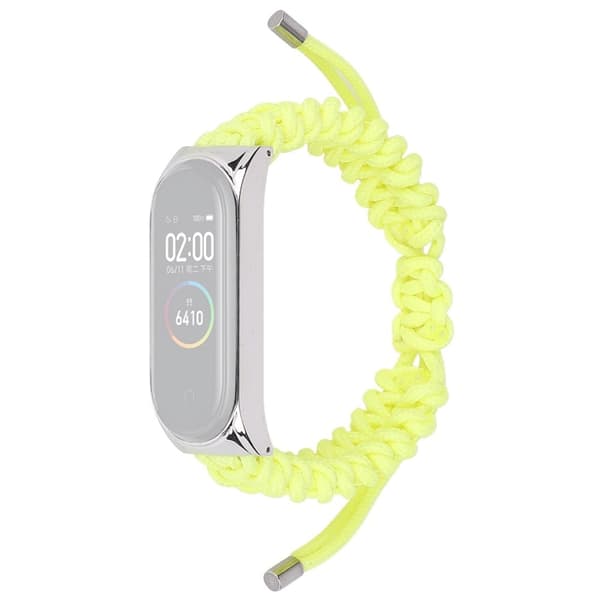 Xiaomi Mi Smart Band 6 / 5 klockarmband med nylonflätning - Gul Gul