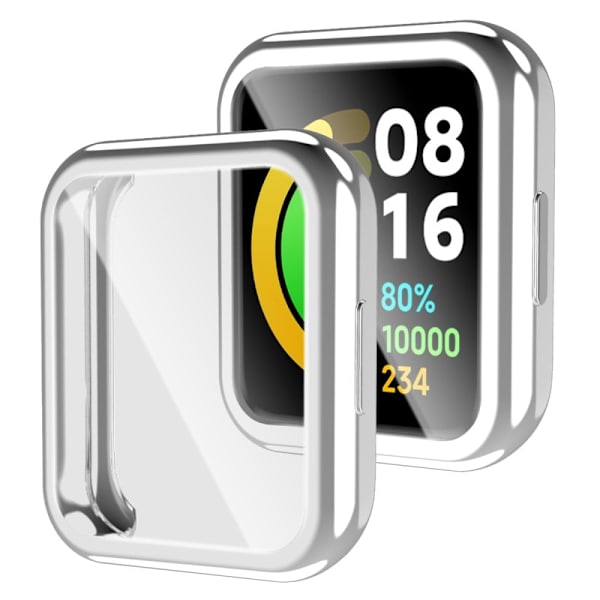 Xiaomi Redmi Watch 2 TPU cover with screen protector - Silver Silvergrå