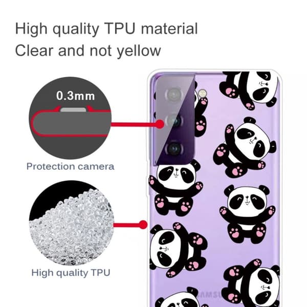 Deco Samsung Galaxy S21 skal - Glad Panda Svart