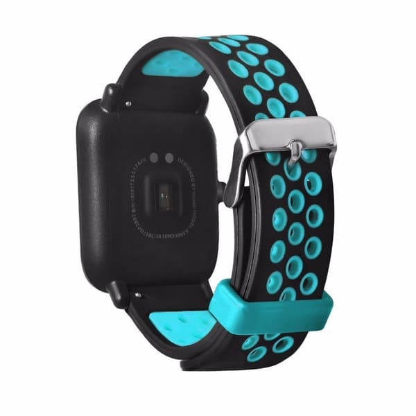 Amazfit GTS to-farvet silikone Urrem - Sort / Blå Blue