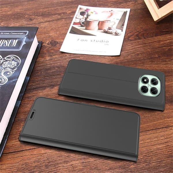 Glat og tyndt premium Xiaomi Redmi Note 14 Pro 5G læderetui - Sort Black