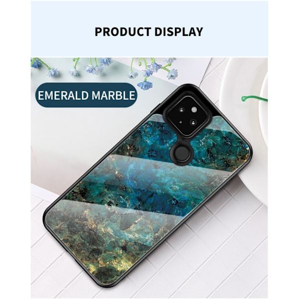 Fantasy Marmor Google Pixel 4a 5G skal - Smaragd Marmor Grön