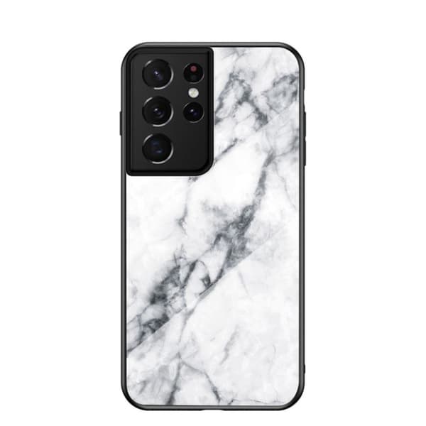 Fantasy Marble Samsung Galaxy S21 Ultra Deksel - Hvit White
