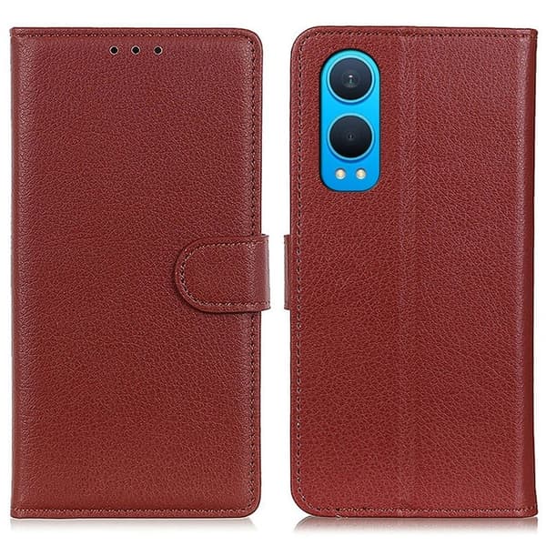 Klassisk OnePlus Nord CE4 Lite / Oppo K12x flip etui - Brun Brown