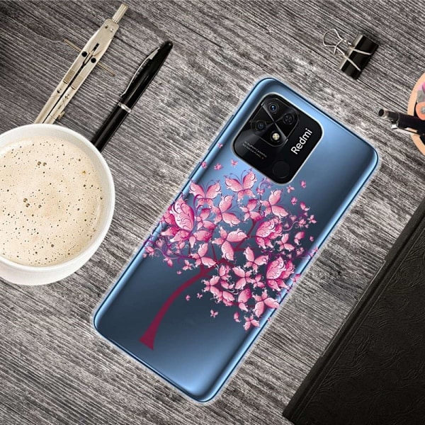 Deco Xiaomi Redmi 10C skal - Rosa Blommor Rosa