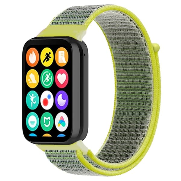 Xiaomi Smart Band 8 Pro / Redmi Watch 4 Nylon Loop Klockarmband Andningsbart Sportband - Ljusgul Gul