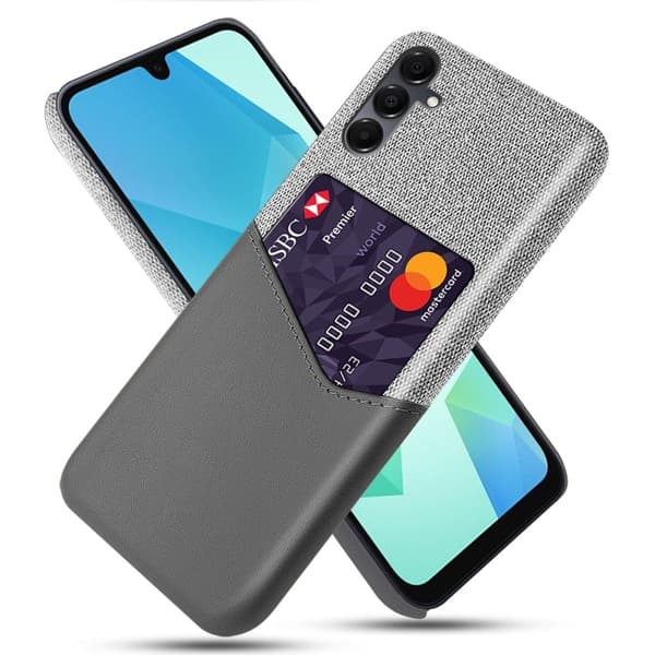 Bofink Samsung Galaxy A16 skal med korthållare - Grå Silvergrå