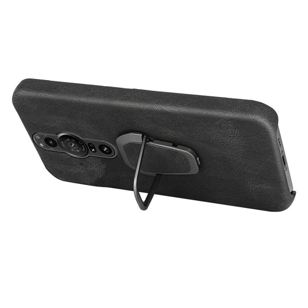 Shockproof leather cover with oval kickstand for Sony Xperia Pro Blå